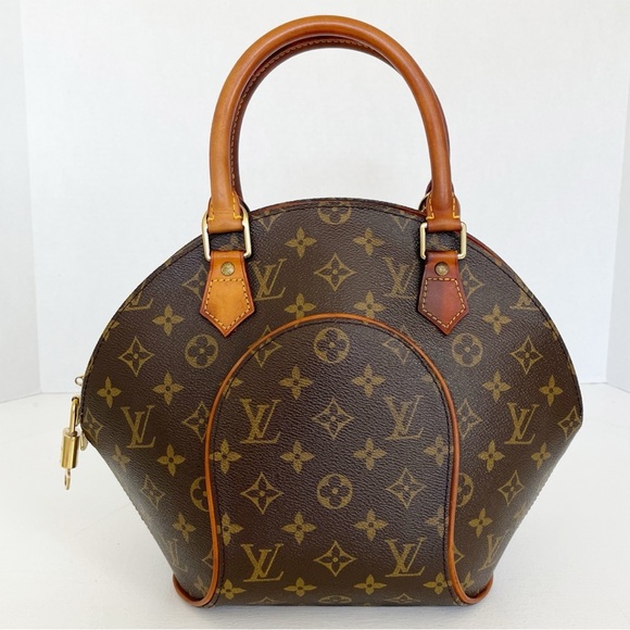 LOUIS VUITTON Monogram Ellipse PM Handbag Vintage LV Lock Key LV Dust Bag COA - Picture 9 of 15